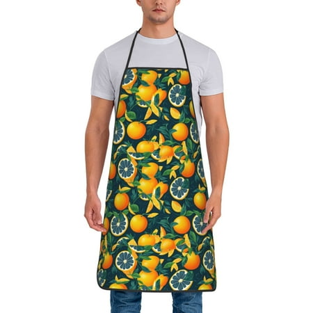 Uemuo Fresh Orange Printed Bib Apron Adjustable Water and Oil Resistant Cooking Kitchen Chef Apron for Women Men
Uemuo Fresh Orange Printed Bib Apron Adjustable Water and Oil Resistant Cooking Kitchen Chef Apron for Women Men