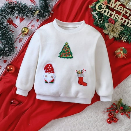 CHAOLEI Child Girls Christmas Long Sleeve Cartoon Prints Sweatshirt Pullover Tops -White 2-3 Years
CHAOLEI Child Girls Christmas Long Sleeve Cartoon Prints Sweatshirt Pullover Tops -White 2-3 Years