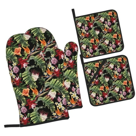 Fotbe Tropical Flowers (2) for 4Pcs Oven Mitts and Pot Holders 500℉ Heat Resistant Oven Mitts Non-Slip Silicone Surface Safe for Baking Cooking BBQ
Fotbe Tropical Flowers (2) for 4Pcs Oven Mitts and Pot Holders 500℉ Heat Resistant Oven Mitts Non-Slip Silicone Surface Safe for Baking Cooking BBQ
