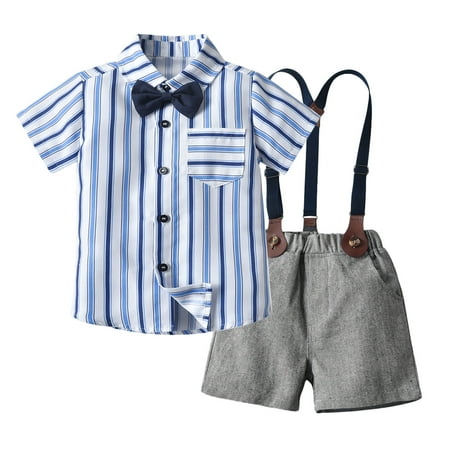 EHTMSAK Infant Baby Toddler Children Boy 2PCS Summer Shirts and Suspender Shorts Set Clothing Set Outfits Short Sleeve Blue 6M-4Y 120
EHTMSAK Infant Baby Toddler Children Boy 2PCS Summer Shirts and Suspender Shorts Set Clothing Set Outfits Short Sleeve Blue 6M-4Y 120