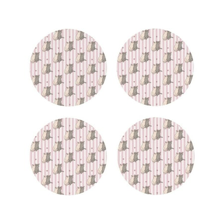 Coasters Set of 4 - Heart cat Drink Coasters for Tabletop Protection Leather Coasters for Living Room Decor and Housewarming Gift Round Shape 
Coasters Set of 4 - Heart cat Drink Coasters for Tabletop Protection Leather Coasters for Living Room Decor and Housewarming Gift Round Shape