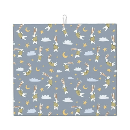 Lukts Sleep Rabbit Print Ultra Water Dish Drying Mat Slip Resistant Pad for Sink Dishes or Under Rack Kitchen Counter Accessories
Lukts Sleep Rabbit Print Ultra Water Dish Drying Mat Slip Resistant Pad for Sink Dishes or Under Rack Kitchen Counter Accessories