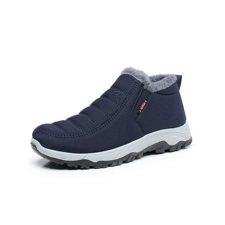 Avamo Mens Snow Boots Slip On Winter Shoes Round Toe Casual Comfort Shoe Travel Ankle Boot Walking Lightweight Plush Lining Warm Booties Men Blue 9
Avamo Mens Snow Boots Slip On Winter Shoes Round Toe Casual Comfort Shoe Travel Ankle Boot Walking Lightweight Plush Lining Warm Booties Men Blue 9