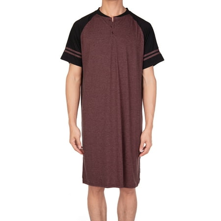 Wacanda Men Comfort Top Long Nightshirt Sleep Shirt Comfy Short Sleeve Henley Sleepwear
Wacanda Men Comfort Top Long Nightshirt Sleep Shirt Comfy Short Sleeve Henley Sleepwear