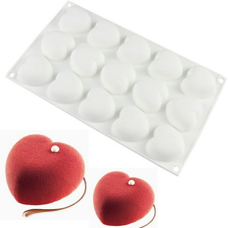 Feiboyy Soap Cake Shape Round 15 Holes Silicone For Chocolate Jelly Cake Mould