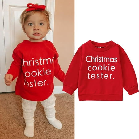Qtinghua Toddler Baby Girl Boy Christmas Pullover Long Sleeve Letter Print Sweatshirt Tops Fall Clothes Red 6-12 Months
Qtinghua Toddler Baby Girl Boy Christmas Pullover Long Sleeve Letter Print Sweatshirt Tops Fall Clothes Red 6-12 Months
