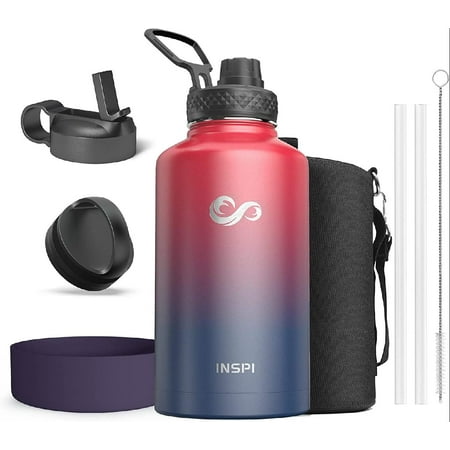 Water Bottles Insulated 64oz Water Bottle with Straw Lid Half Gallon Large Water Jug Wide Mouth Triple Wall Vacuum Stainless Steel Thermal Hydro Jug Keep Cold for 48Hrs Ombre: Red/Black
Water Bottles Insulated 64oz Water Bottle with Straw Lid Half Gallon Large Water Jug Wide Mouth Triple Wall Vacuum Stainless Steel Thermal Hydro Jug Keep Cold for 48Hrs Ombre: Red/Black