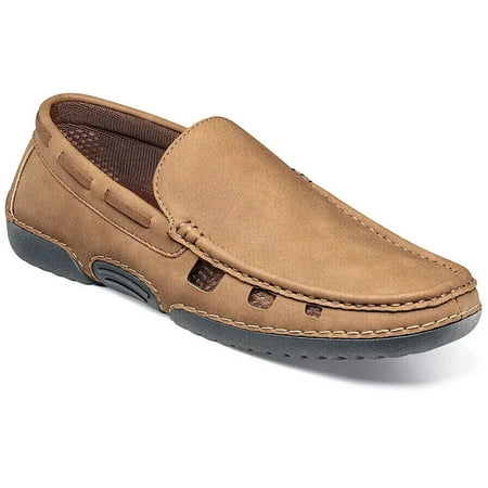 Men s Stacy Adams Delray Moc Toe Slip On Summer Shoes Tan Multi 25578-238