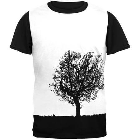 Tree Silhouette Adult Black Back T-Shirt