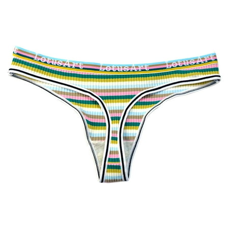 Women Panties Fashion Low Waist Underwear Color Striped Briefs Underwear T Back Panties 2023
Women Panties Fashion Low Waist Underwear Color Striped Briefs Underwear T Back Panties 2023