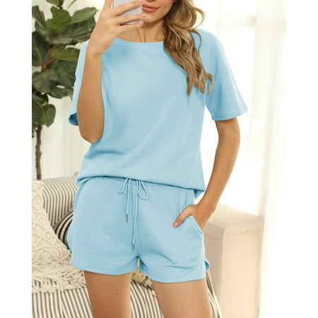 GRTXIN Hot Sale Summer Short Sleeve Two Piece Threaded Sports Round Neck Casual Homewear Solid Color Pajamas
GRTXIN Hot Sale Summer Short Sleeve Two Piece Threaded Sports Round Neck Casual Homewear Solid Color Pajamas