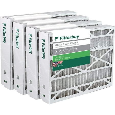 Filterbuy 24.5x27x5 MERV 8 Pleated HVAC AC Furnace Air Filters for Trane American Standard Honeywell and Accumulair (4-Pack)
Filterbuy 24.5x27x5 MERV 8 Pleated HVAC AC Furnace Air Filters for Trane American Standard Honeywell and Accumulair (4-Pack)