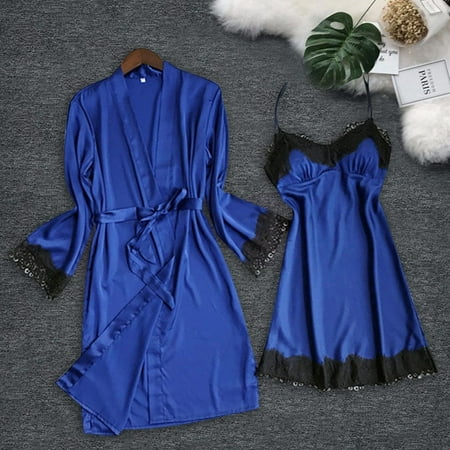 Yubatuo Womens Pajamas Women Fashion Sleepwear Lingerie Lace Temptation Belt Underwear Nightdress Blue L
Yubatuo Womens Pajamas Women Fashion Sleepwear Lingerie Lace Temptation Belt Underwear Nightdress Blue L