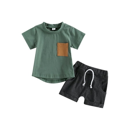 Baby Boys Summer Shorts Set Short Sleeve Crew Neck T shirt with Elastic Waist Shorts Summer Outfit
Baby Boys Summer Shorts Set Short Sleeve Crew Neck T shirt with Elastic Waist Shorts Summer Outfit