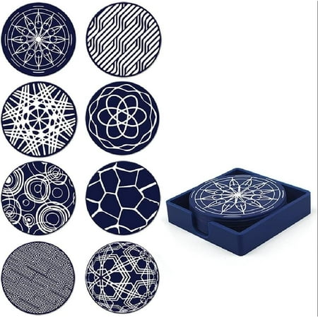 OMR Silicone Coasters for Drinks Unique Visual Effect Pattern Coasters Set 8 Pack Coasters with Holder 4” Round Coaster (Blue)
OMR Silicone Coasters for Drinks Unique Visual Effect Pattern Coasters Set 8 Pack Coasters with Holder 4” Round Coaster (Blue)