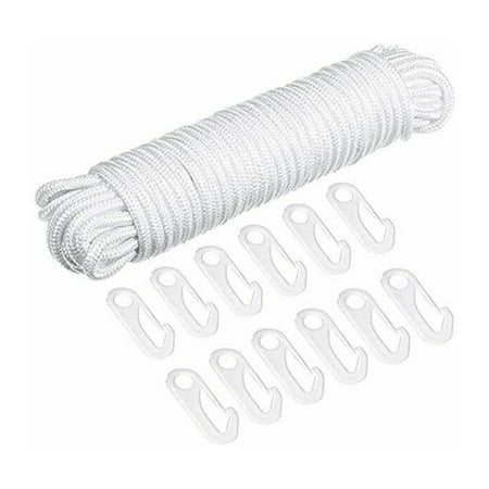 Lierteer 50Ft Flag Rope Pole Nylon Flagpole Parts Thick White Flag Line 12 Hook Clips
Lierteer 50Ft Flag Rope Pole Nylon Flagpole Parts Thick White Flag Line 12 Hook Clips
