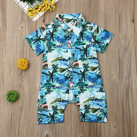 Baby Toddler Boys Romper Jumpsuit Short Sleeve Hawaii Long Pants Clothes Outfits
Baby Toddler Boys Romper Jumpsuit Short Sleeve Hawaii Long Pants Clothes Outfits
