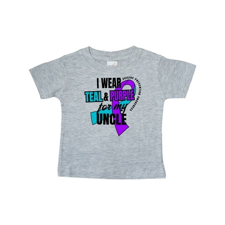 Inktastic Suicide Prevention I Wear Teal and Purple For My Uncle Gift Baby Boy or Baby Girl T-Shirt
Inktastic Suicide Prevention I Wear Teal and Purple For My Uncle Gift Baby Boy or Baby Girl T-Shirt