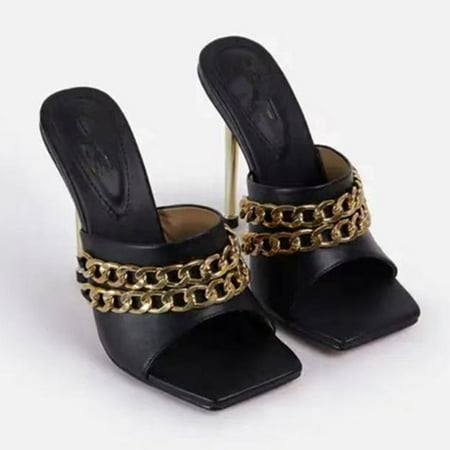 Women shoes Women Fashion Solid Slip On Open Toe Chain Thin Heels Sandals Casual Shoes
Women shoes Women Fashion Solid Slip On Open Toe Chain Thin Heels Sandals Casual Shoes