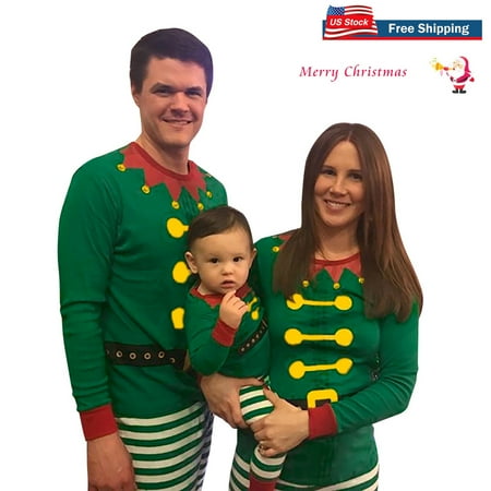 Family Christmas Matching Pajamas Outfit Long Sleeve Round Neck T-shirt with Striped Long Pants for Xmas Gathering
Family Christmas Matching Pajamas Outfit Long Sleeve Round Neck T-shirt with Striped Long Pants for Xmas Gathering