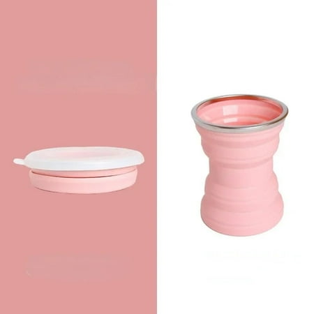 portable silicone foldable cup with lanyard heat resistant collapsible cups lid folding storage travel mug for hot water 350ml pink
portable silicone foldable cup with lanyard heat resistant collapsible cups lid folding storage travel mug for hot water 350ml pink