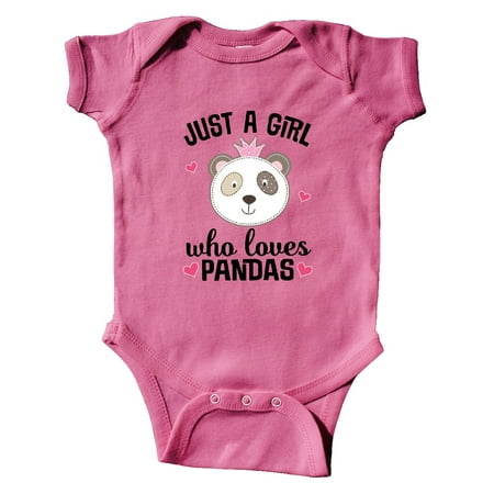 Inktastic Just a Girl Who Loves Pandas Gift Baby Girl Bodysuit