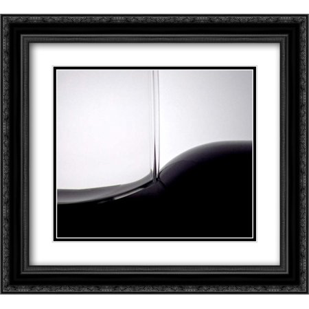 Wine Curves IV 2x Matted 22x20 Black Ornate Framed Art Print by Burkhart, Monika