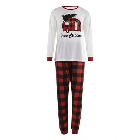 COUTEXYI Family Christmas Long-Sleeved Pajamasm Suit Round Collar White Top with Black Red Check Long Pants Parent-child Outfit
COUTEXYI Family Christmas Long-Sleeved Pajamasm Suit Round Collar White Top with Black Red Check Long Pants Parent-child Outfit