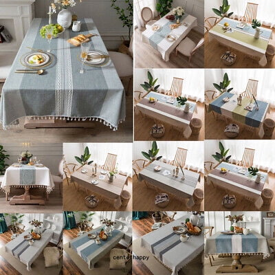 AYZM Tassel Tablecloth For Dining Room Kitchen Table Cloth Covers Home Deco