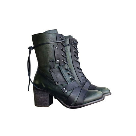 Zodanni Ladies Fashion Mid-Calf Boot Work Non-slip Heeled Casual Lace Up Block Heel Boots Green 8.5
Zodanni Ladies Fashion Mid-Calf Boot Work Non-slip Heeled Casual Lace Up Block Heel Boots Green 8.5