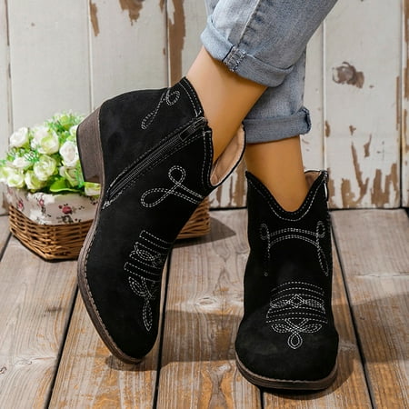 YOUSNH Women Boots Square Heel Fashion Boots Short Boots Comfortable Thick Heel Suede Women Short Boots Womens Boots Black 7
YOUSNH Women Boots Square Heel Fashion Boots Short Boots Comfortable Thick Heel Suede Women Short Boots Womens Boots Black 7