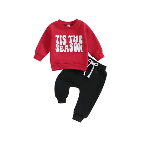 Christmas Baby Boy Outfits Letter Print Long Sleeve Sweatshirt and Elastic Pants Toddler Fall 2 Piece Outfits
Christmas Baby Boy Outfits Letter Print Long Sleeve Sweatshirt and Elastic Pants Toddler Fall 2 Piece Outfits