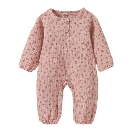 Canrulo Newborn Infant Baby Girls Floral Print Pattern Round Collar Long Sleeve Romper Pink 12-18 Months
Canrulo Newborn Infant Baby Girls Floral Print Pattern Round Collar Long Sleeve Romper Pink 12-18 Months