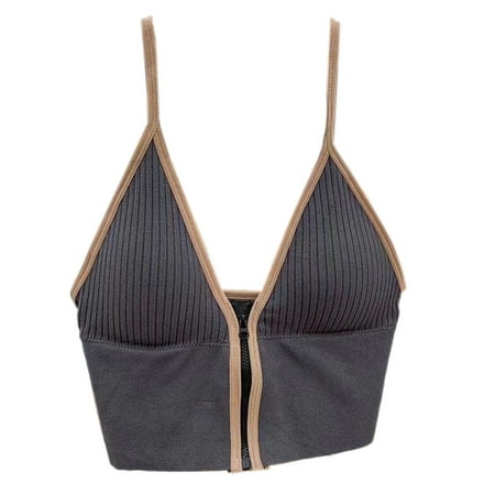 Ladies Deep V Neck Cami Crop Top Sexy Padded Camisole Slim Spaghetti Strap Bra Short Top Backless for Tank Top with Zipp
Ladies Deep V Neck Cami Crop Top Sexy Padded Camisole Slim Spaghetti Strap Bra Short Top Backless for Tank Top with Zipp