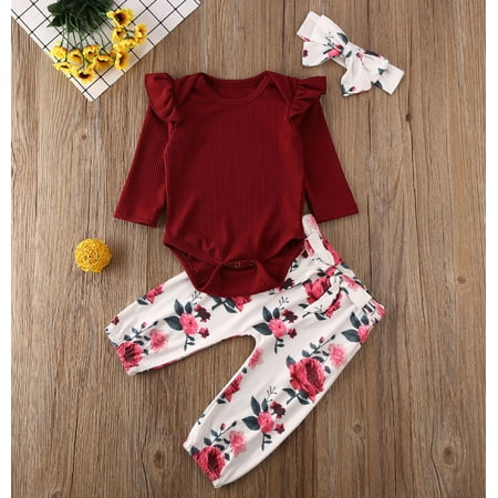 Baby Girls Ruffle Romper+Pants Leggings+Headband 3Pcs Outfits Clothes Set 0-18M
Baby Girls Ruffle Romper+Pants Leggings+Headband 3Pcs Outfits Clothes Set 0-18M