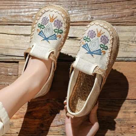 Frostluinai Women Sandals Savings 2023! Women s Round Head Ethnic Style Embroidered Shoes Shallow Cut Low Top Soft Bottom Cloth Shoes
Frostluinai Women Sandals Savings 2023! Women s Round Head Ethnic Style Embroidered Shoes Shallow Cut Low Top Soft Bottom Cloth Shoes