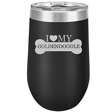 16 oz Double Wall Vacuum Insulated Stainless Steel Stemless Wine Tumbler Glass Coffee Travel Mug With Lid I Love My Goldendoodle (Black)
16 oz Double Wall Vacuum Insulated Stainless Steel Stemless Wine Tumbler Glass Coffee Travel Mug With Lid I Love My Goldendoodle (Black)