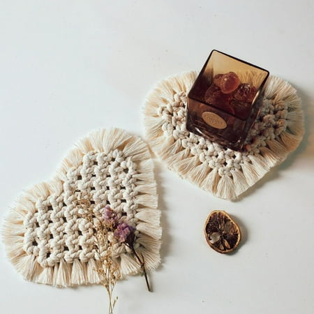 Cotton Braided Coasters Set Handmade Waterproof Heat Resistant Round Table Mats Placemats with Tassels for Drinks Absorbent and Kitchen Decoration Home Decor
Cotton Braided Coasters Set Handmade Waterproof Heat Resistant Round Table Mats Placemats with Tassels for Drinks Absorbent and Kitchen Decoration Home Decor