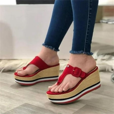 Sandals Slippers Summer Thick-Soled Flowers Wedge Heels Heighten Shoes Comfortable Shoes
Sandals Slippers Summer Thick-Soled Flowers Wedge Heels Heighten Shoes Comfortable Shoes