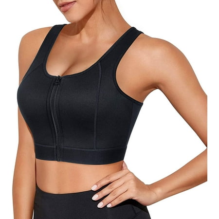 Molutan High Impact Workout Sports Support Bra Full Cup Top Vest with Front-Zipper Wirefree for Women Fitness(Black 3XL)
Molutan High Impact Workout Sports Support Bra Full Cup Top Vest with Front-Zipper Wirefree for Women Fitness(Black 3XL)