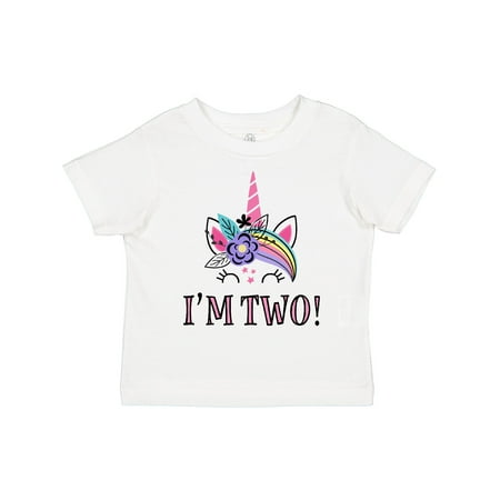 Inktastic 2nd Birthday Unicorn 2 Year Old Girl Outfit Gift Toddler Toddler Girl T-Shirt