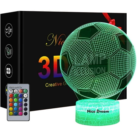 Football 3D Night Light For Boys 3D Optical Illusion Lamp Dimmable 3D Night Light With 16 Color Changes And Remote Control Birthday And Christmas Gifts For Kids (Football)
Football 3D Night Light For Boys 3D Optical Illusion Lamp Dimmable 3D Night Light With 16 Color Changes And Remote Control Birthday And Christmas Gifts For Kids (Football)