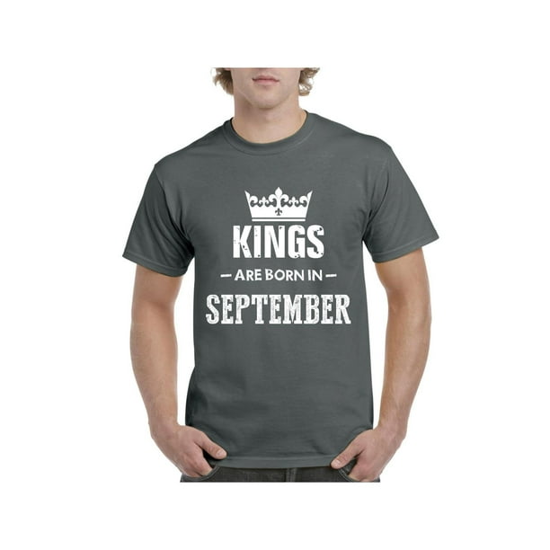 Birthday Gift Kings Are Born in September Men's Short Sleeve T-Shirt