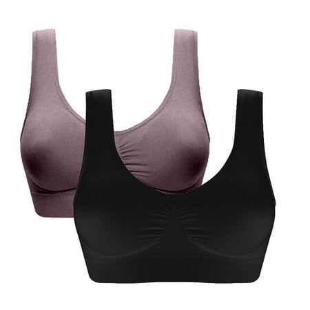 2 Pack Womens Plus Size Pur Full-Coverage Freedom Sports Bras Shapewear Pullover T-Shirt Bra Gray 3XL
2 Pack Womens Plus Size Pur Full-Coverage Freedom Sports Bras Shapewear Pullover T-Shirt Bra Gray 3XL