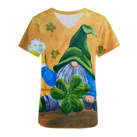 SOOMLON St. Patrick s Day Scrub Tops Women s V-Neck Medical Cute Scrub Stretch Workwear Tops Green Shamrock Workwear Tops St Patrick Day Shirts Short Sleeve V Neck Shirt With Pocket Green M
SOOMLON St. Patrick s Day Scrub Tops Women s V-Neck Medical Cute Scrub Stretch Workwear Tops Green Shamrock Workwear Tops St Patrick Day Shirts Short Sleeve V Neck Shirt With Pocket Green M