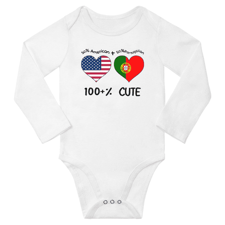 50% American + 50% Portugalian = 100+% Cute Baby Long Slevve Romper Bodysuit (White 6-12 Months)
50% American + 50% Portugalian = 100+% Cute Baby Long Slevve Romper Bodysuit (White 6-12 Months)