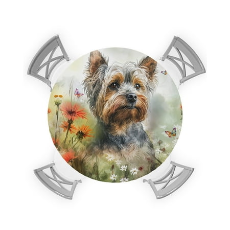 Round Tablecloth with Elastic A Dog Play Among The Flowers Butterfly Watercolor Waterproof Stain-proof Table Cover Wipeable Fitted Table Cloths for 55 -60 Round Tables Dining Kitchen
Round Tablecloth with Elastic A Dog Play Among The Flowers Butterfly Watercolor Waterproof Stain-proof Table Cover Wipeable Fitted Table Cloths for 55 -60 Round Tables Dining Kitchen