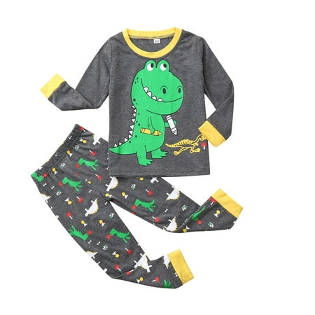 Dadaria Toddler Fall Outfits Baby Kids Boys Girls Long Sleeve Dinosaur Printed Tops+Pants Pajamas Outfit Set Gray 100 Toddler
Dadaria Toddler Fall Outfits Baby Kids Boys Girls Long Sleeve Dinosaur Printed Tops+Pants Pajamas Outfit Set Gray 100 Toddler