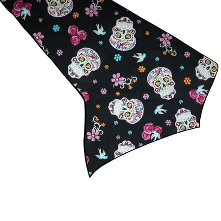 100% Cotton Table Runner Halloween / Event Decoration Day of the Dead Glitter Sugar Skulls with Flowers
100% Cotton Table Runner Halloween / Event Decoration Day of the Dead Glitter Sugar Skulls with Flowers