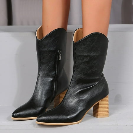 Tangnade Woman Shoes Fashion Women s Shoes Breathable Chunky High Heels Pointed Zipper Short Leather Boots Black 37
Tangnade Woman Shoes Fashion Women s Shoes Breathable Chunky High Heels Pointed Zipper Short Leather Boots Black 37